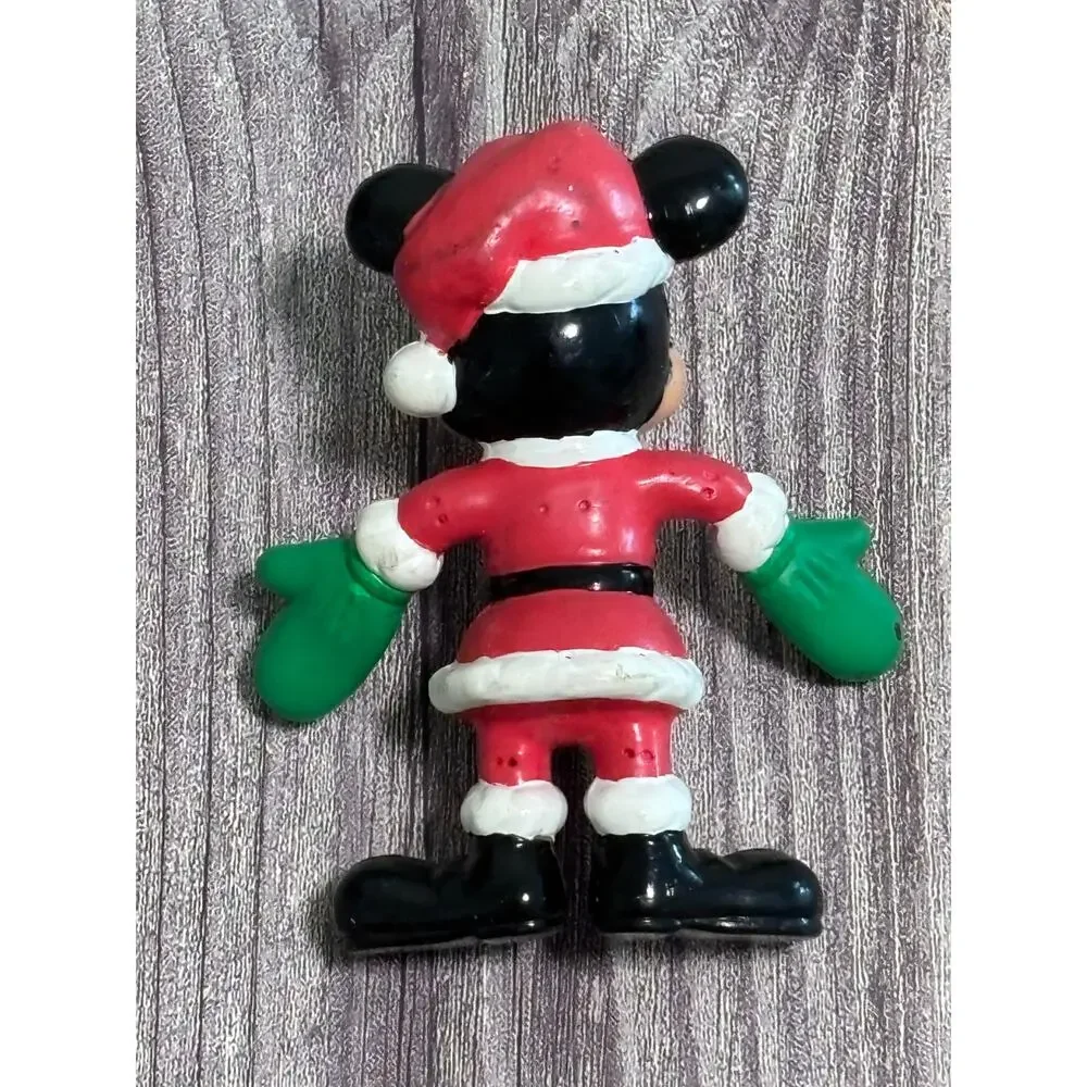 Vintage 1990s Disney Bendable PVC Mickey Mouse Christmas Figure 3.5